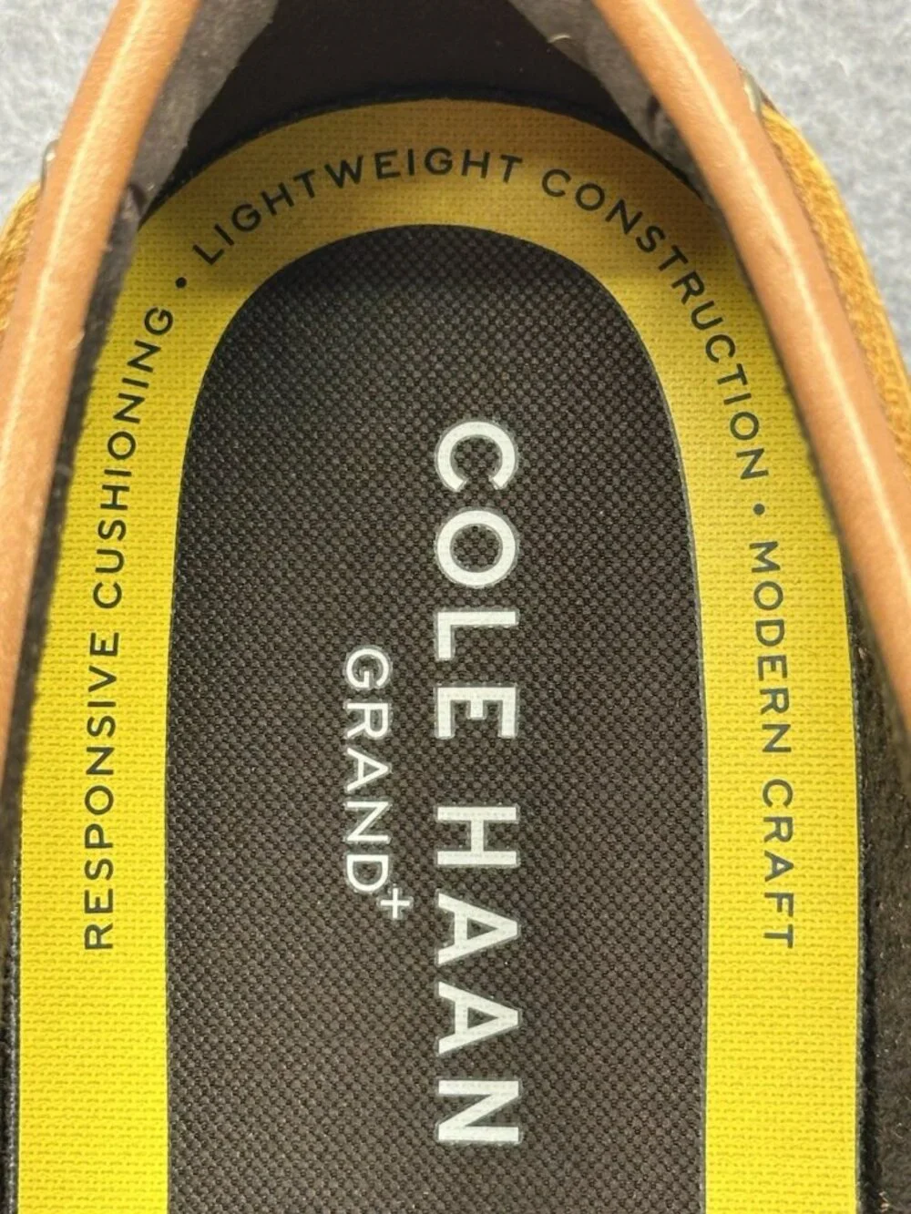 Cole Haan Grand+ Bowside Men 11.5 Boat Shoes Cognac Brown Leather Loafers C42132